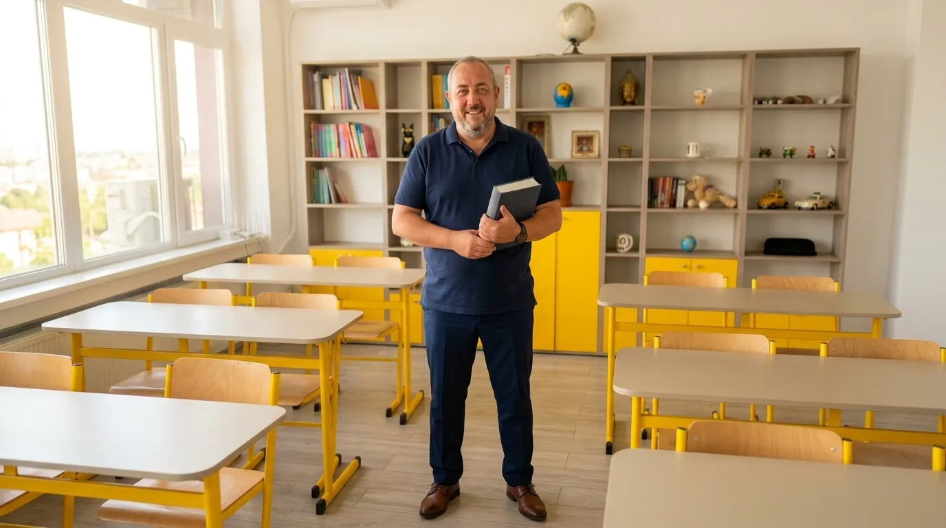 Profesorul Marius verifică un test mixt de transfer înaintea simulării complete